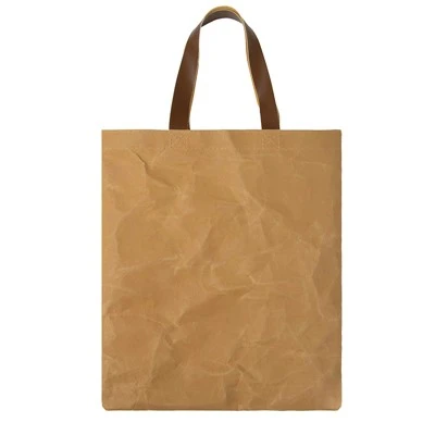 Water Washed Paper Tote Bag