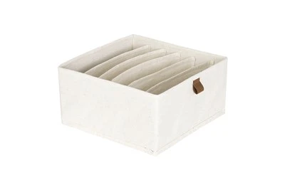 Cotton And Polyester Composite Storage Box. Compartment Integreted Organizer