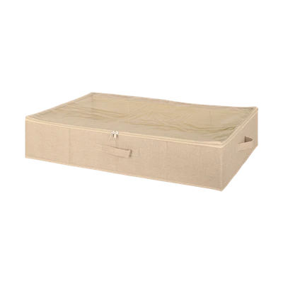 Fabric Storage Box With Zipper Lid