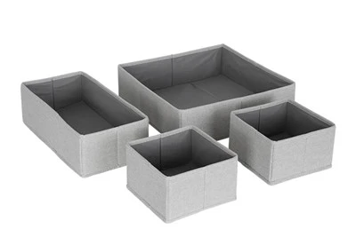 Folding Open Grey Storage Box Wholesale